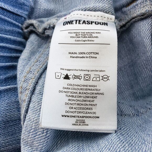 One Teaspoon Shabbies Boyfriend Jeans Womens M Slouchy Denim Distressed Blue - Picture 9 of 11